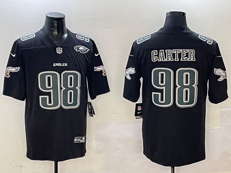Men Philadelphia Eagles #98 Carter Black Fashion 2025 Nike Limited NFL Jersey style 7->philadelphia eagles->NFL Jersey